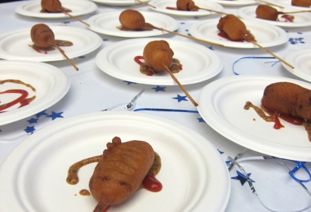Wagyu Corn Dogs from Chef Dave Holben of Del Frisco's