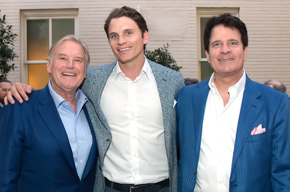 Andy Beal (at right) with fellow billionaire Tim Headington (left) and Beal's son Ryan. 