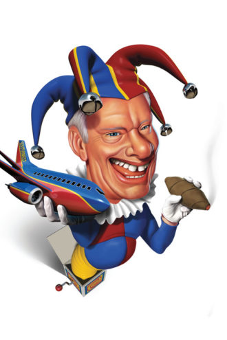 Herb Kelleher, co-founder of Southwest Airlines, was portrayed as Dallas business’ “go-to funny guy,” challenging rival CEOs to wrestling matches and lifting “weights” of Wild Turkey bottles en route to building a successful corporate culture that redefined the airline business.