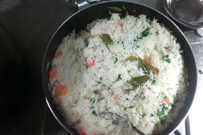 Fluffy rice pulao. (Photo by Eve Hill-Agnus.)
