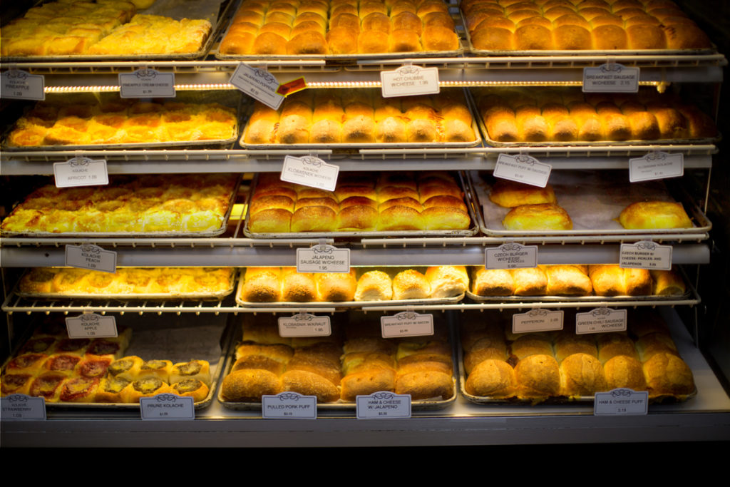 Rack ’em Up: The glass-front bakery case at Czech Stop, with its trays of kolaches and klobasniki, has long been irresistible to road trippers and their Instagram accounts.