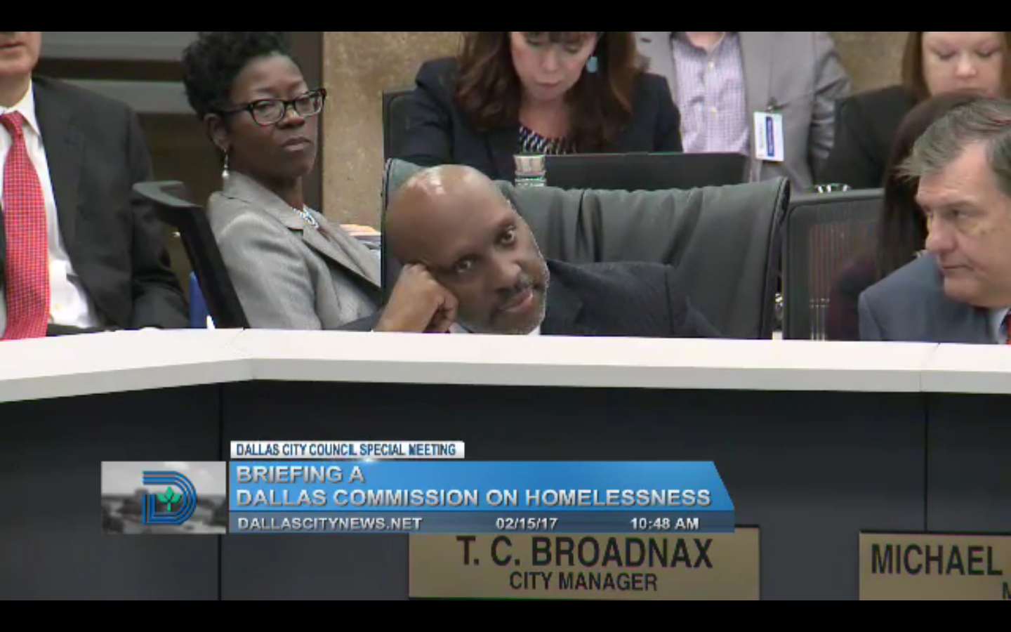 T.C. Broadnax hasn't been here long, but he already looks tired of the B.S.