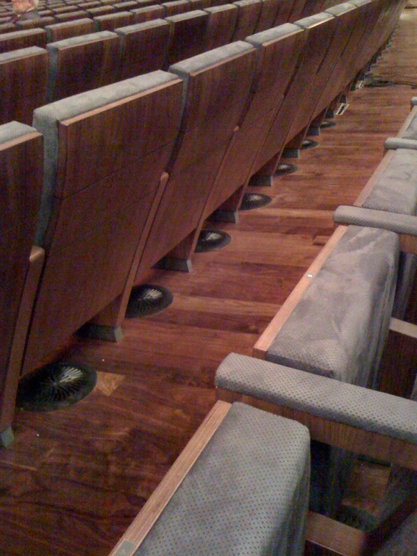 Fun fact: every seat in the Winspear has its own heating and cooling vent. Comfy!