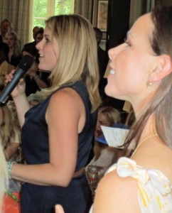 Jenna Hager (at rear) and Barbara Pierce Bush