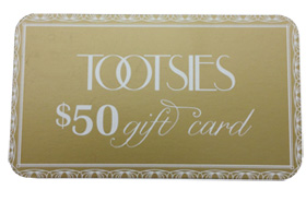 Tootsies gift card