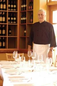 Chef Rino Brigliadori in the dining room of Positano in 2005. (Photography by Kevin Marple)