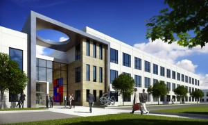 Artist's rendering of speculative office building in Cypress Waters.