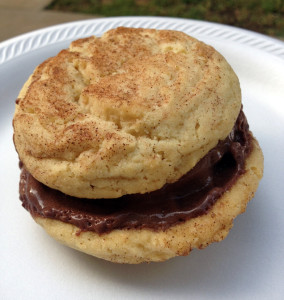 Snickerdoodle ice cream sandwich with chocolate ice cream (photography by Carol Shih)