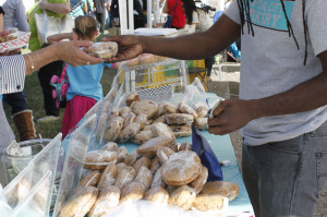 Everyone is noshing on sammies from Capital City Bakery (photography by Lauren Adams)