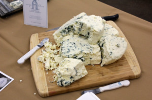 Blue cheese from Point Reyes Farmstead Cheese Company in California attracted tasters. Aged for five months, the cheese had a strong blue mold flavor with creamy texture. (photography by Nina Bolka)