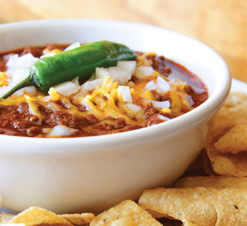 Tolbert's classic bowl of red. At Tolbert’s you can get your chili with beans or without. (Photography by Kevin  Marple) 