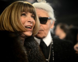 Anna Wintour and Karl Lagerfeld at the Chanel Métiers d'Art Fashion Show at Fair Park. (Photo by Kristi and Scot Redman.)