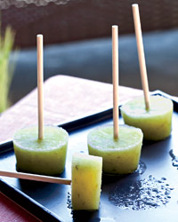 Cucumber lime pops by Tim Love (via Food and Wine magazine)