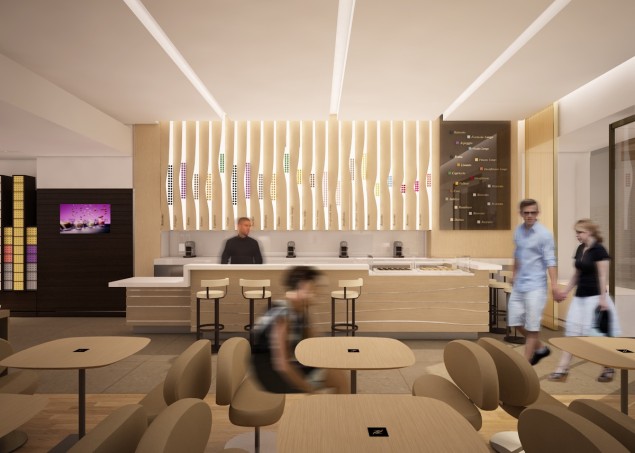 A rendering of the bar (photos provided by Nespresso)