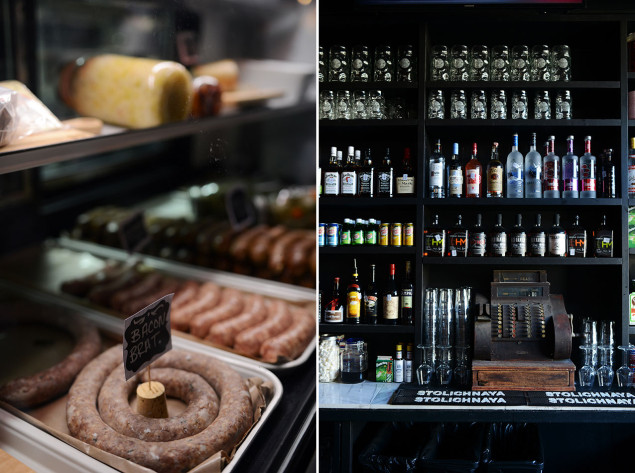 Meats (left); Old new bar (right)