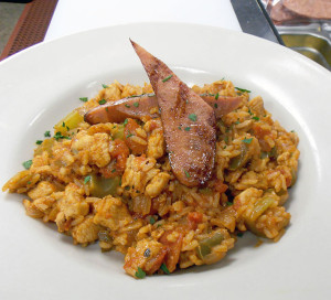 Andouille sausage and chicken jambalaya 