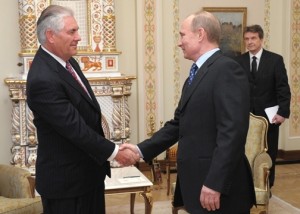 How unfair is it to use a photo of Rex Tillerson palling around with Vladimir Putin?   (photo via Wikicommon)