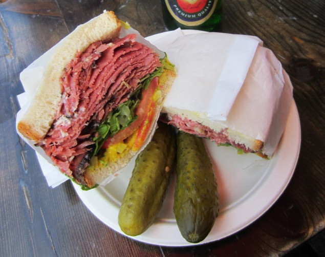 Corned beef and sandwich (via Flickr user brionv)
