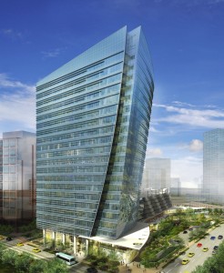 Rendering of Crescent's new McKinney & Olive tower in Uptown.