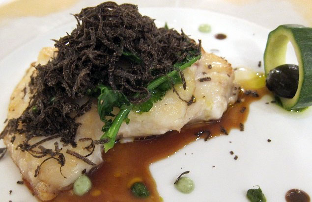 Roasted Wild Turbot with Fennel, Caper and Truffle