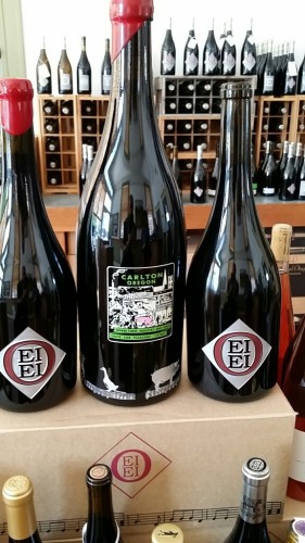 A selection of EIEIO Reserve Pinot Noir wines