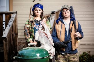 Martha Harms and Michael Federico in "Barbecue Apocalypse." Photo by Matt Mzorek.