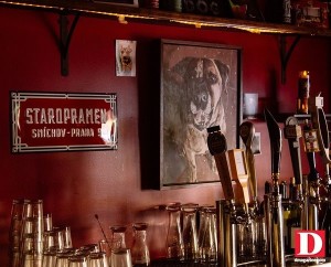 The bar at Ten Bells Tavern, June 2013. Credit: William Neal for D Magazine.