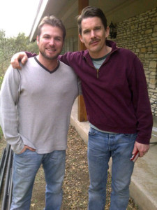 Brad Hawkins with Ethan Hawke. Courtesy of the actor. 