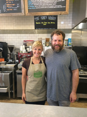 Cassie Green and Chef Graham Dodds. Photo courtesy of Green Grocer.