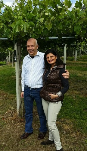 Andrew McCarthy and Angela of Bodega Castro Martin