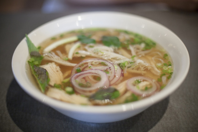 A big, beautiful bowl of tripe & chicken pho. Photo by Kim Duffy.