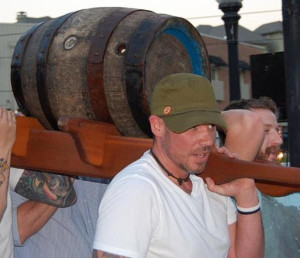A traditional keg tapping. Photo courtesy of Franconia.