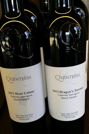 Barrel samples of Quintessa Cabernet Sauvignon