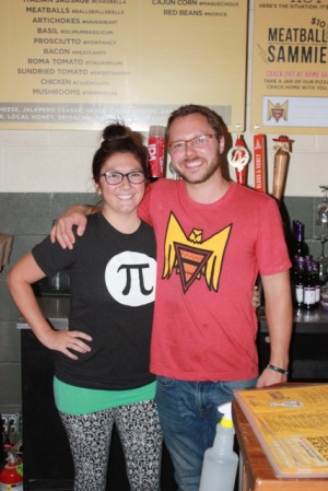 Sammy Mandell and "First Pizza Lady," Molly Mandell. Photo by Lauryn Bodden.