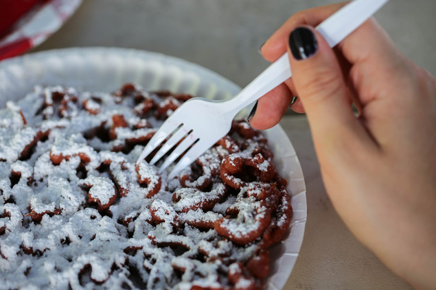 Red Velvet Funnel Cake. Photo by Catherine Downes.