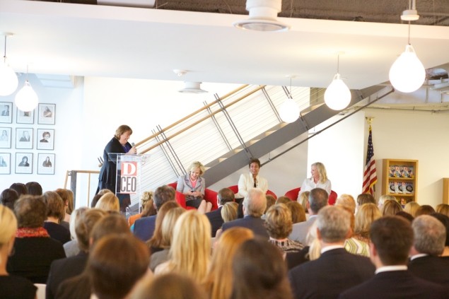 The crowd of men and women listens to the panelists talk about key strategies for success and how to keep a culture consistent at a business. Photo by Kimberly Duffy. 