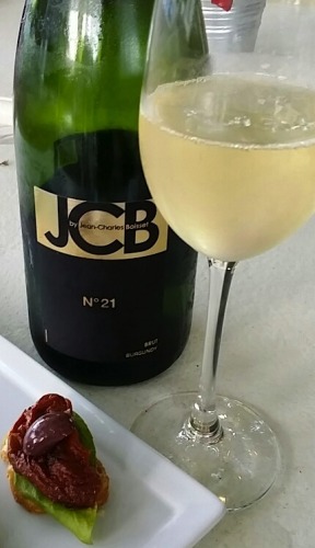 JCB No 21 Cremant with roasted tomato and garden basil