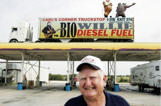 Carl Cornelius in the days when he was selling Willie Nelson's biodiesel.