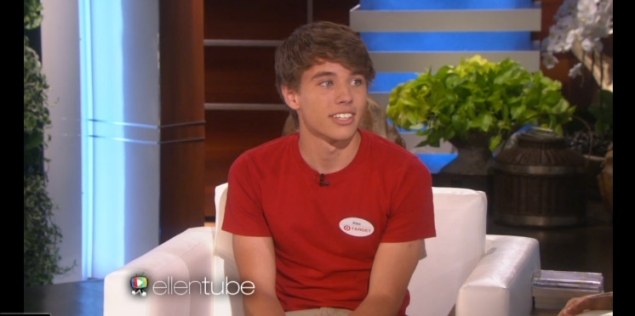 Alex from Target on the Ellen show. He is kind of dreamy, isn't he?