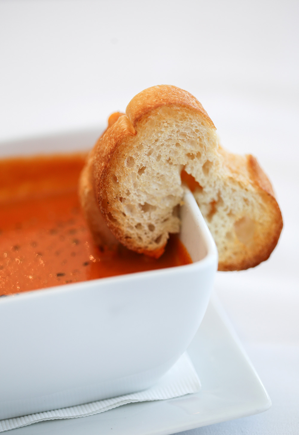 Tomato bisque and mini grilled cheese at Hattie's. Photo by Catherine Downes.