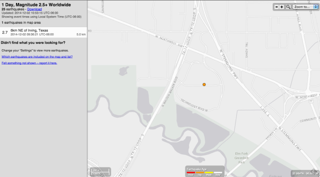 December 2 earthquake epicenter