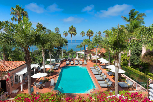 The pool is a summertime hit at La Valencia Hotel, which has taken center stage these days in La Jolla.