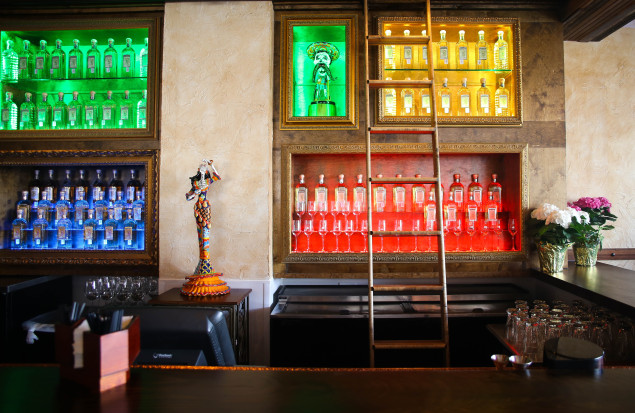 The bar at Agave Azul.