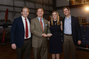 The Fountain Place team with its award for Best Office Property Sale. 