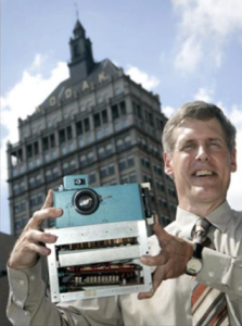 Steve Sassoon and his early-edition digital camera.