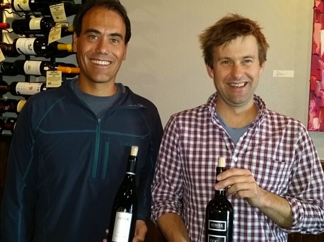 Winemaker Patrick Muran and President Andy Niner of Niner Winery