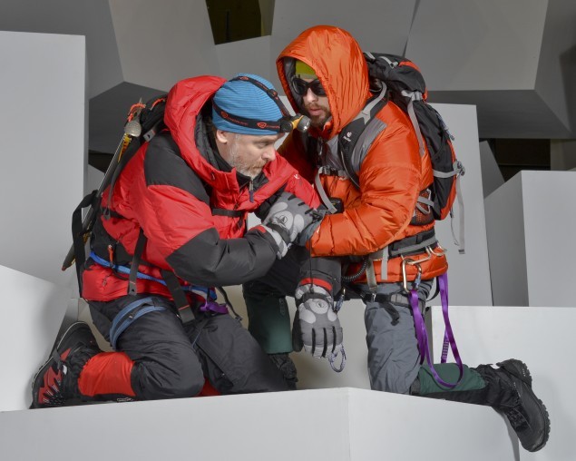 Bidlack, right, with Kevin Burdette in Everest. Photo by Karen Almond, Dallas Opera.