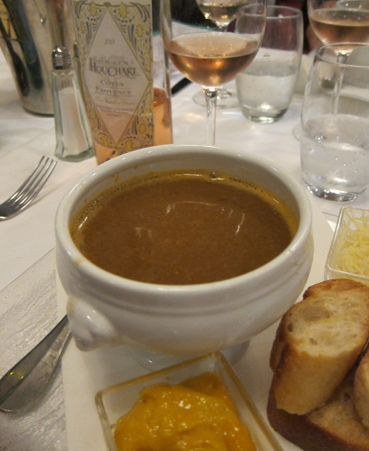 Soupe de Poisson (fish soup) with Rouille and Garlicy Croutons