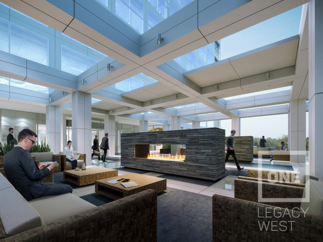 Rendering of the terrace deck at One Legacy West.