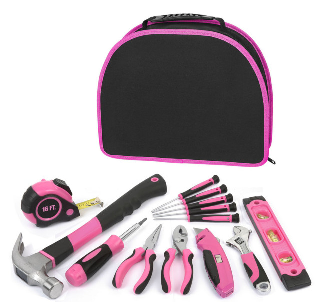 pink tool set